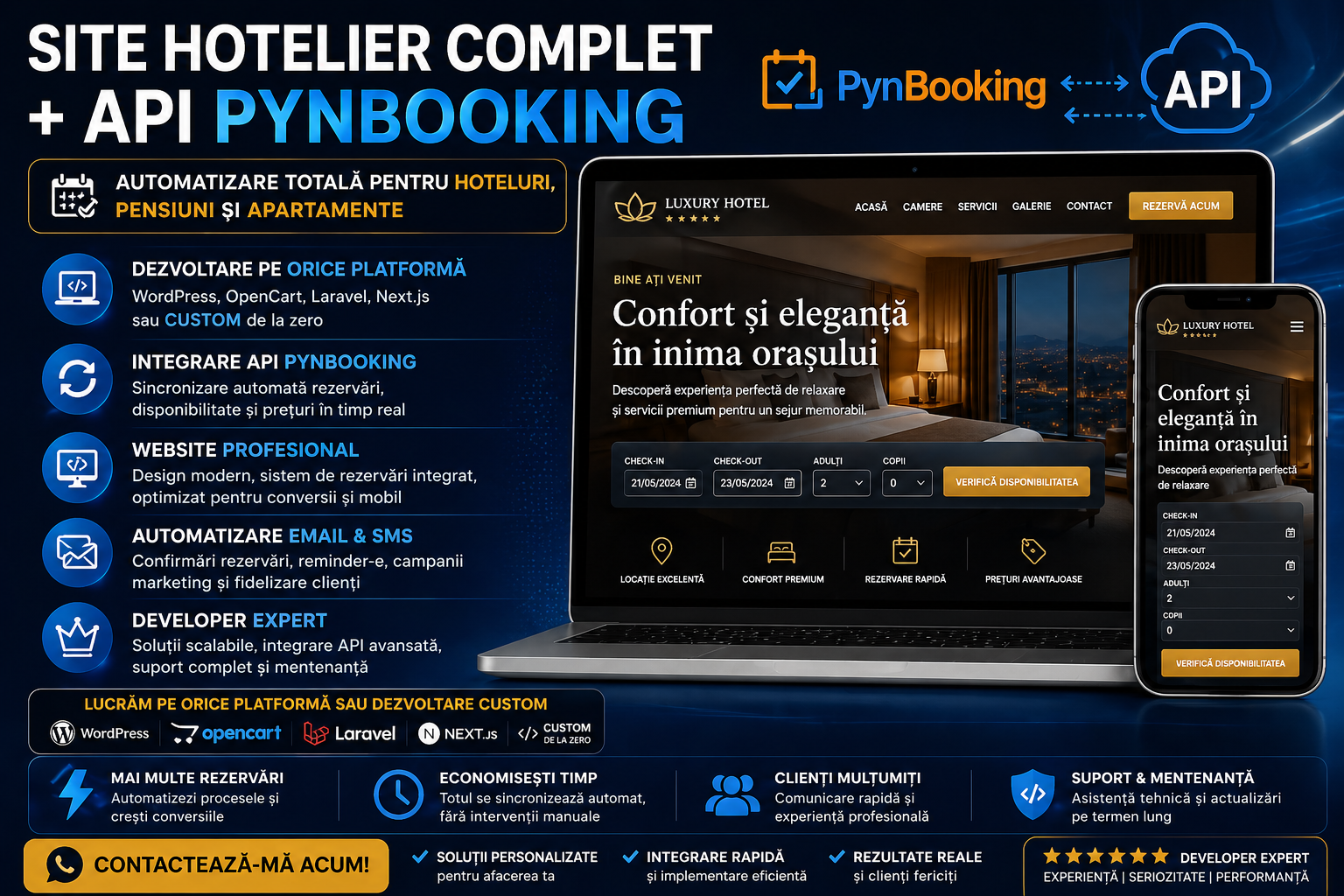 Creare site hotelier + integrare API PynBooking